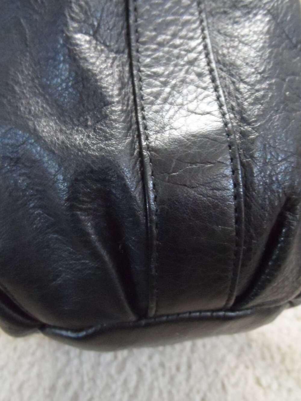 Great American Leather Works Shoulder/Crossbody Bag in Black,Made in India - Picture 16 of 16